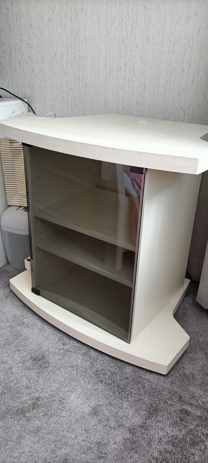 Vintage tv/audio meubel, Huis en Inrichting, Kasten | Televisiemeubels, Ophalen, Gebruikt, Glas, Vintage