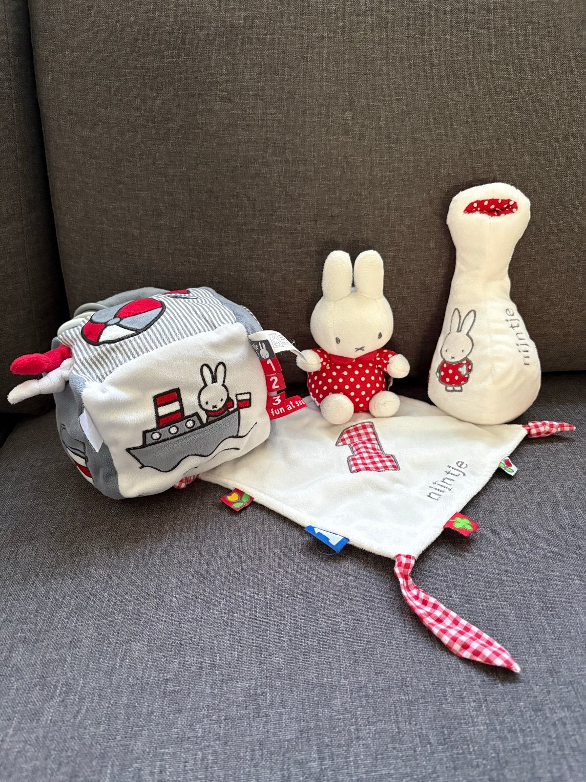 Nijntje Miffy speelgoed set 3x, Ophalen of Verzenden, Zo goed als nieuw, Overige typen, Met geluid