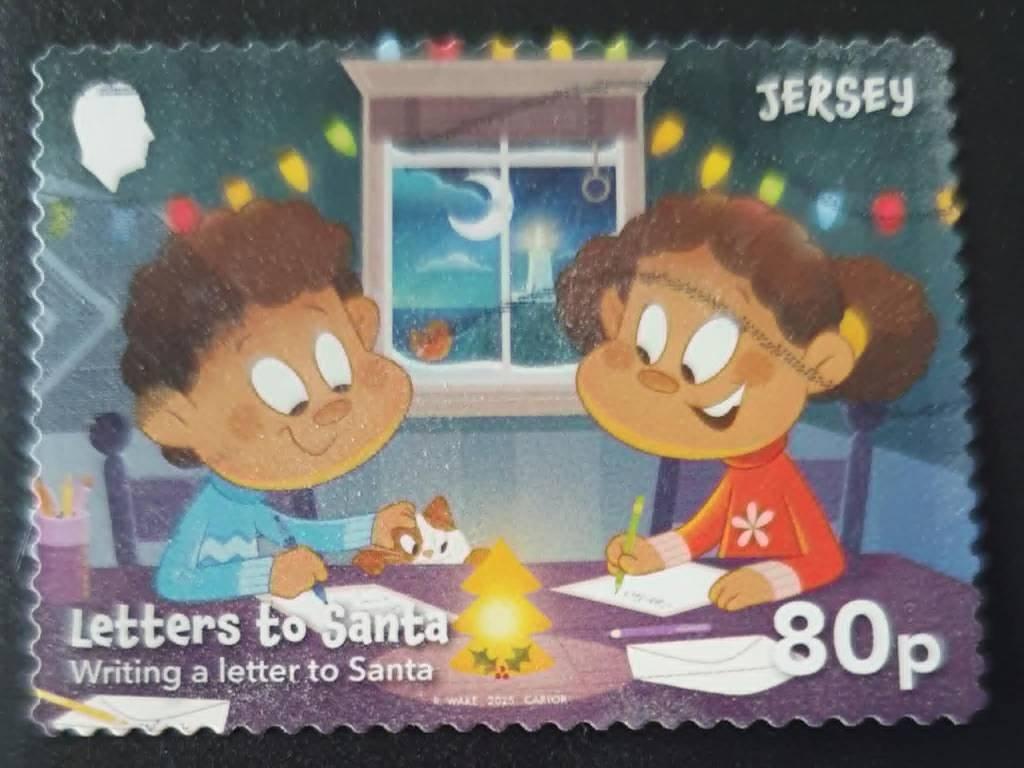 141-26 Jersey 2025 / Letter to Santa nom. 80p, Verzenden, Gestempeld