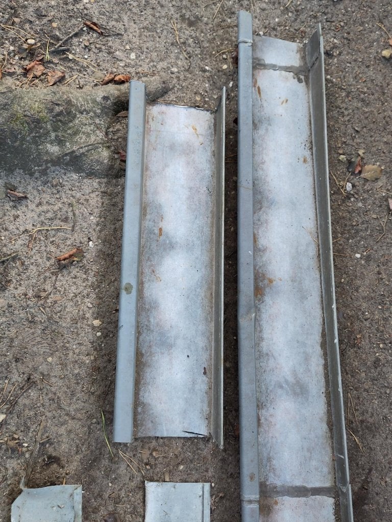 Regengoot van zink 380 cm, Ophalen, Gebruikt, 2 tot 4 meter, 60 tot 80 mm