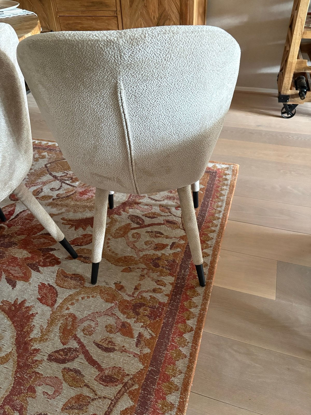 Set van 6 beige eetkamerstoelen - Zo goed als nieuw, Huis en Inrichting, Overige kleuren, Ophalen of Verzenden, Zo goed als nieuw
