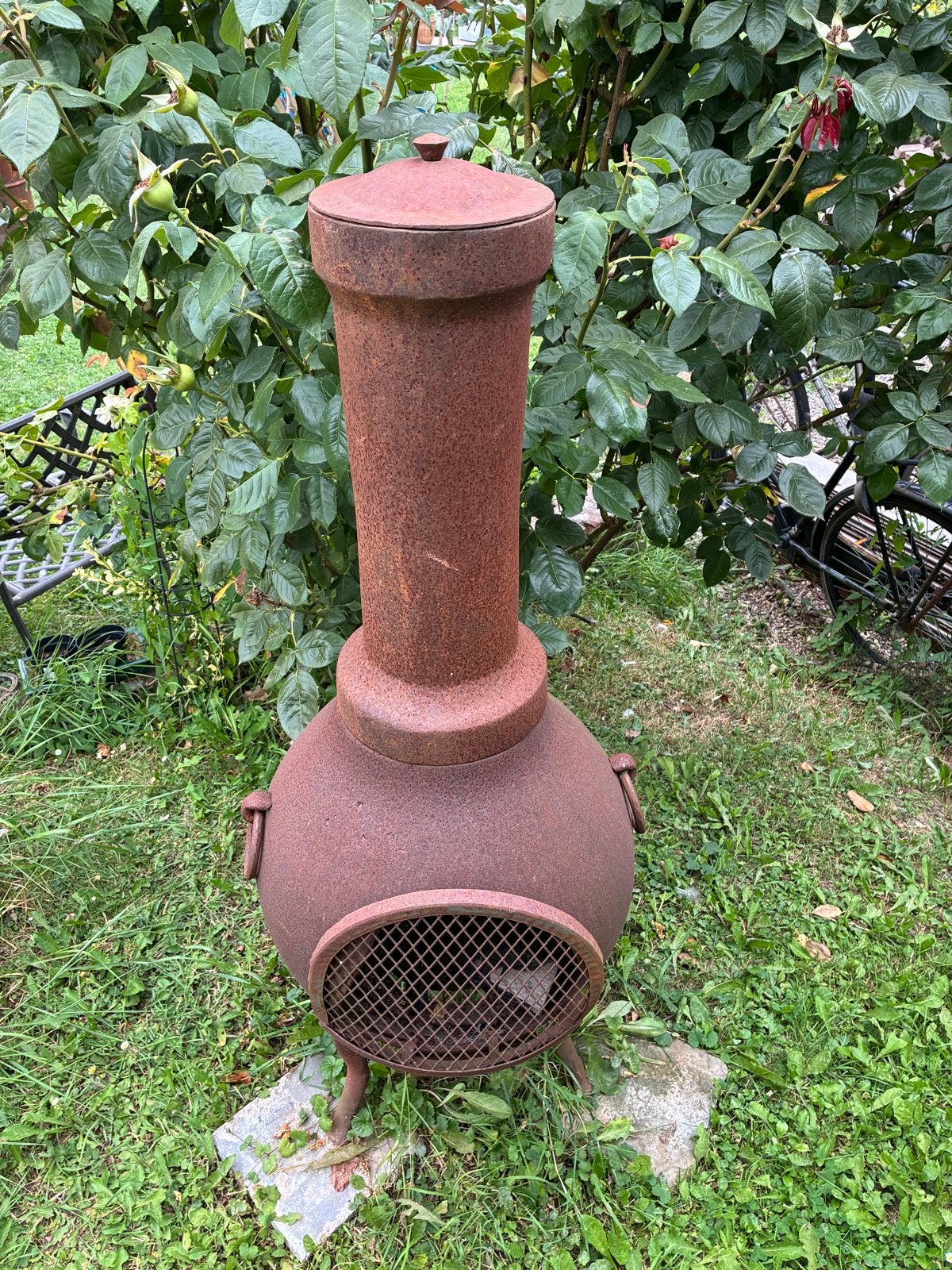 Rustieke buitenkachel / tuinhaard, Ophalen, Gebruikt