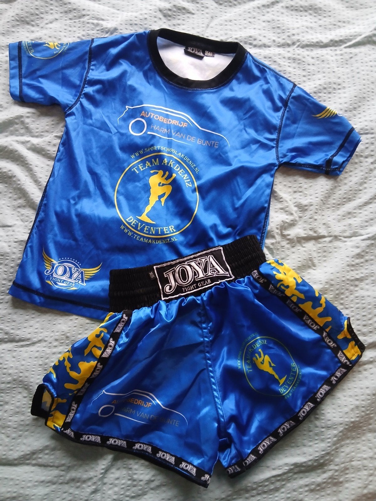 kickboks kleding setje Akdeniz - Maat 140/XS, Overige, Maat XS of kleiner, Vechtsportpak, Ophalen of Verzenden