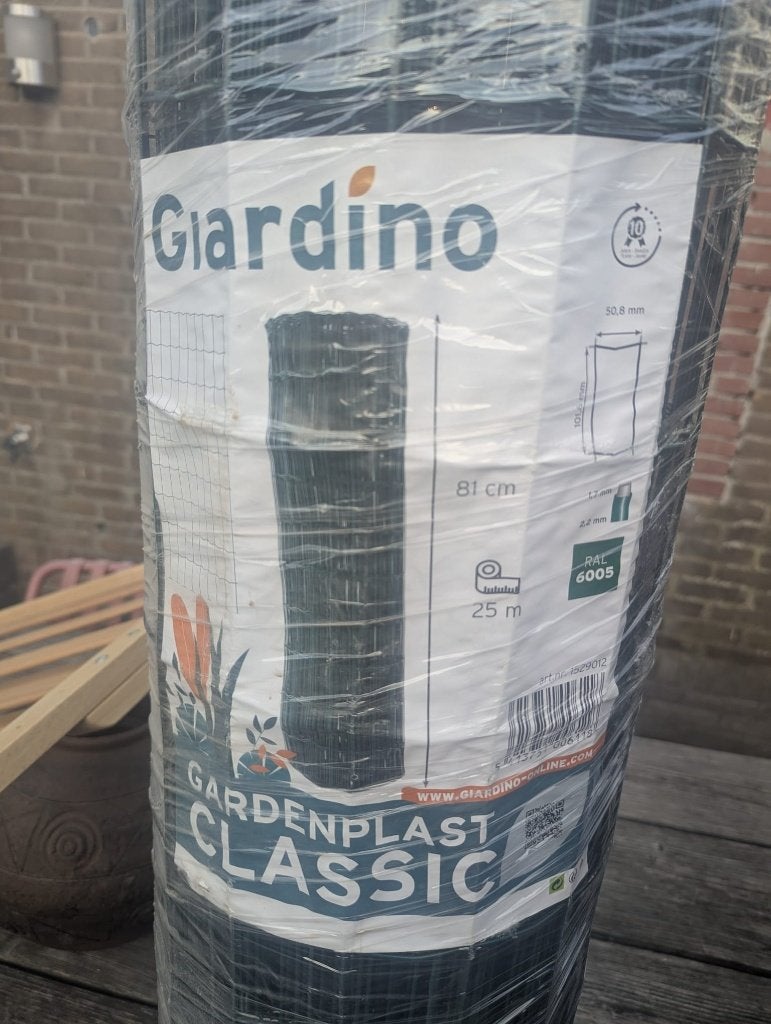 Giardino Gaas 25m, Tuin en Terras, Gaas en Draad, Ophalen, Nieuw, 20 meter of meer, Gaas