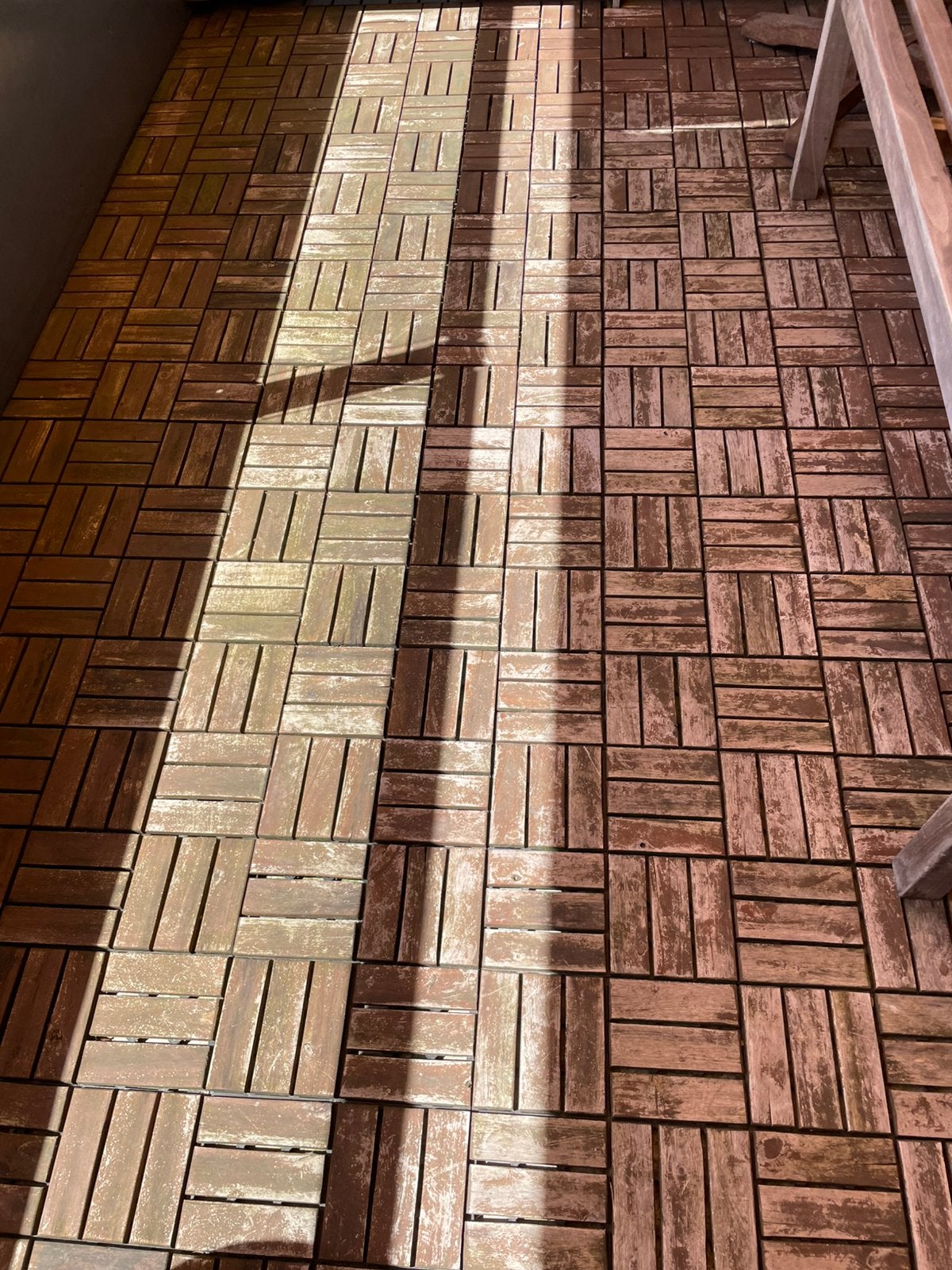Houten terrastegels, Ophalen, Hout