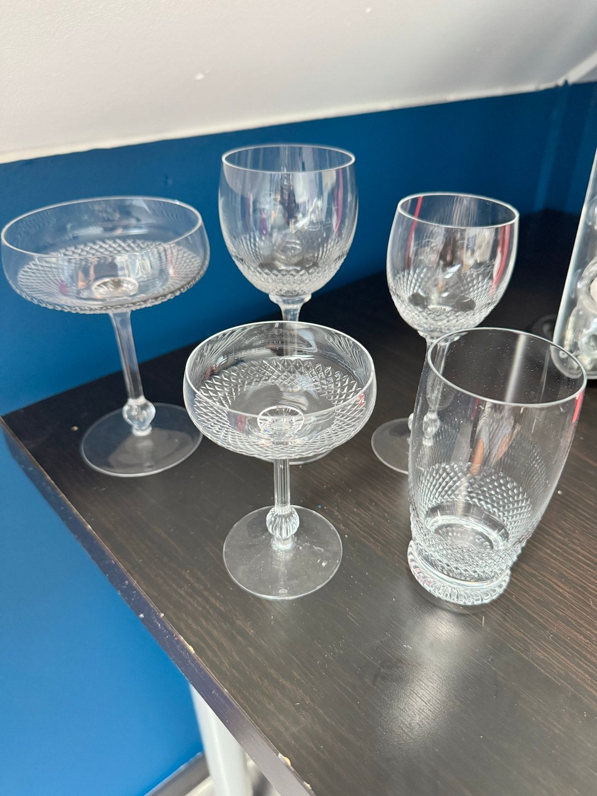 27-delige Kristallen Serviesset Villeroy & Boch Octavie zgan, Antiek en Kunst, Ophalen of Verzenden