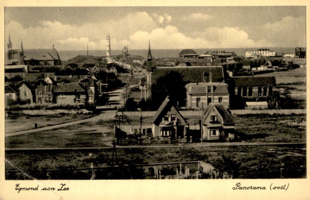 Egmond aan Zee Panorama (Oost) # 481, Ophalen of Verzenden, 1920 tot 1940, Gelopen, Noord-Holland