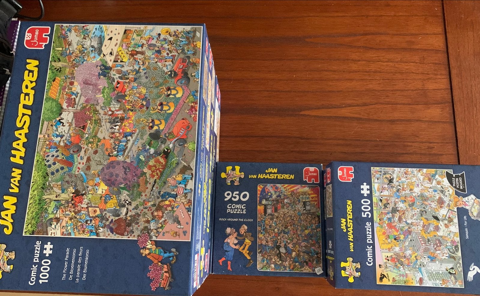 9 Jan van Haasteren Puzzels - Diverse Aantallen Stukjes, Ophalen, 500 t/m 1500 stukjes, Gebruikt, Legpuzzel