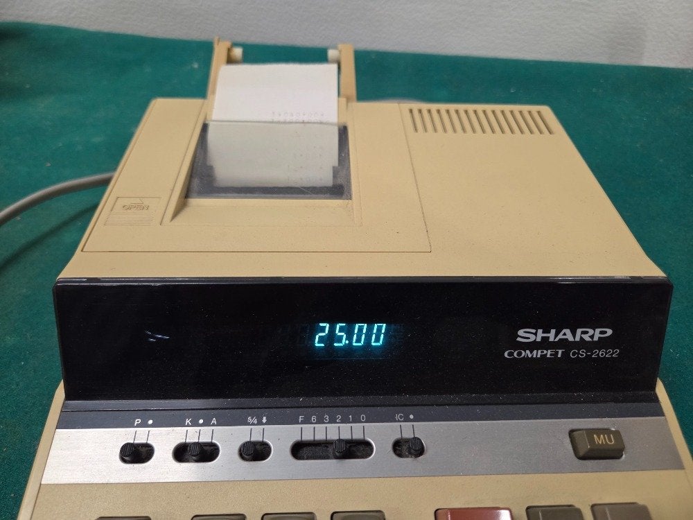 sharp compet cs-2622 print calculator, Ophalen of Verzenden, 'T Olde Gre-j, Info@toldegrej.nl, Endepoelstraat 20f Didam