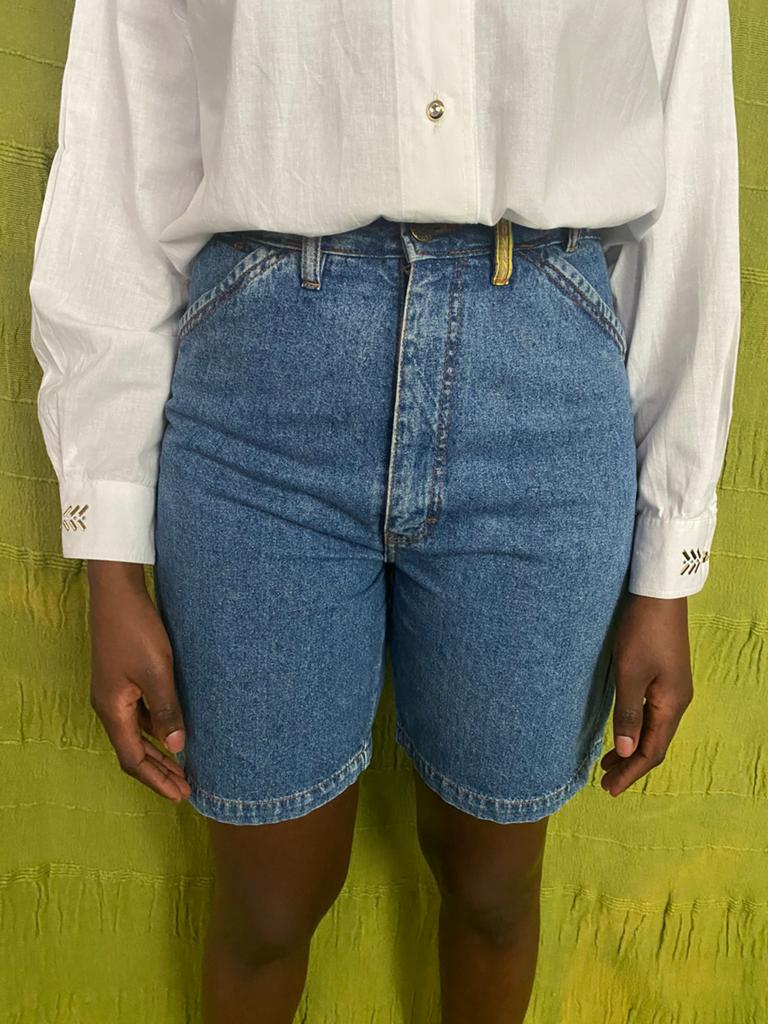 Vintage jeans - shorts - spijkerbroek - Jaren 90 - 32/L, Kleding | Dames, Hgv, Blauw, Hgv, Ophalen of Verzenden
