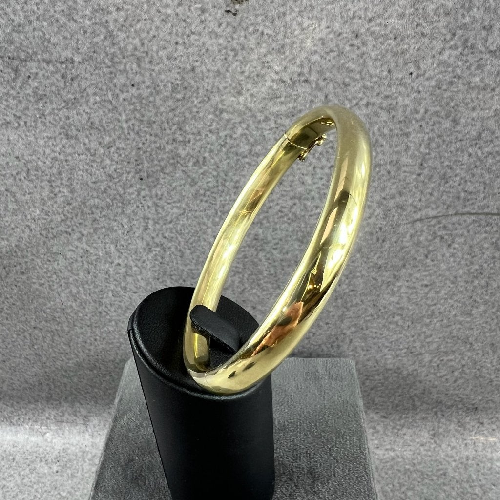 Gouden Armband | 14k | 16,3g | slavenarmband | 6,3cm ø, Ophalen of Verzenden, Gebruikt, Goud, Goud