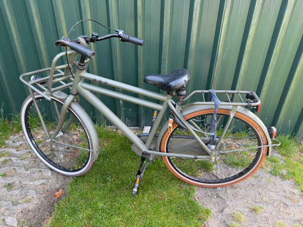 Cortina jongens fiets legergroen 26 inch, Terugtraprem, Gebruikt, Versnellingen, Ophalen