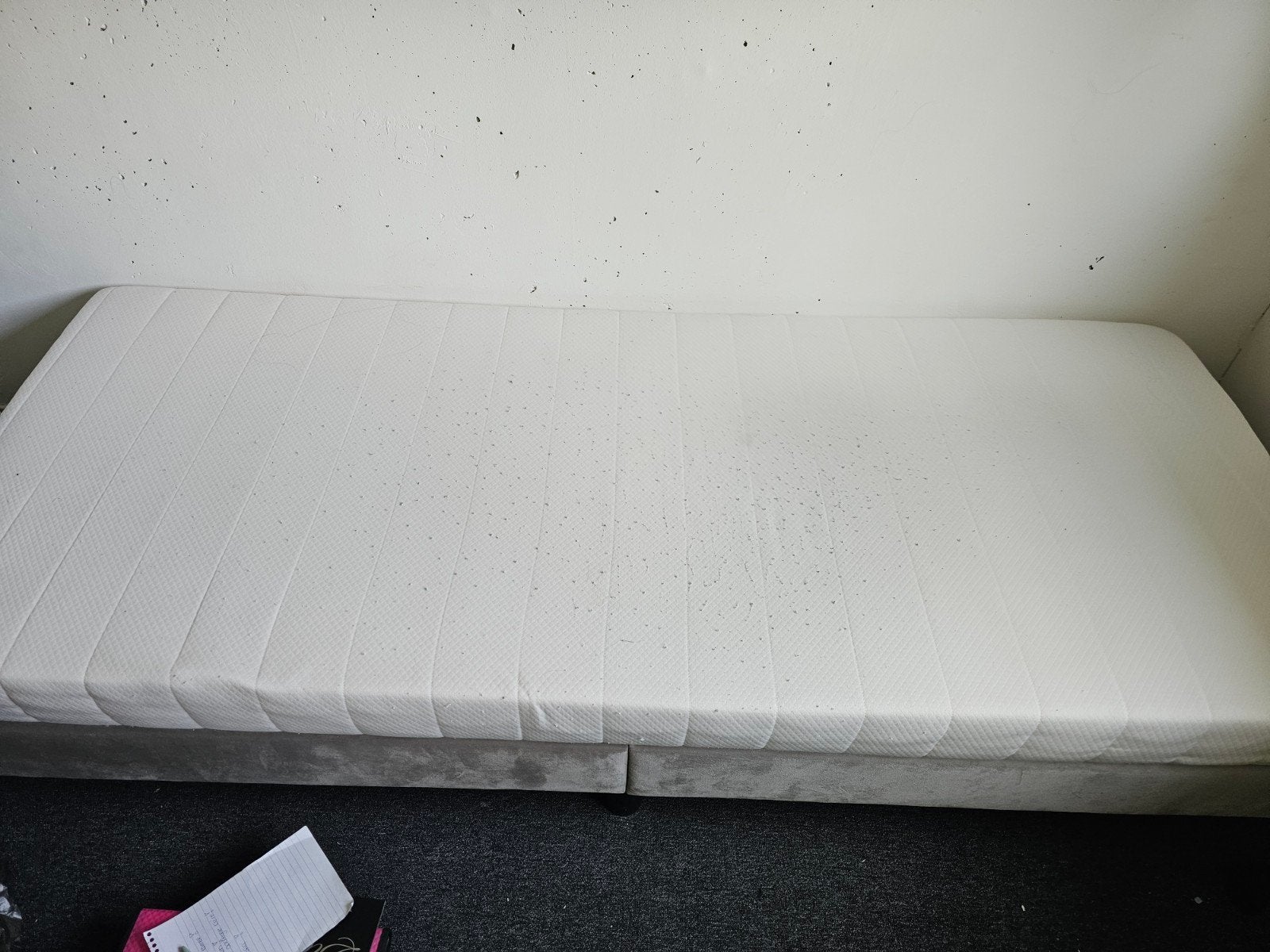 Eenpersoons boxspring met matras -, Huis en Inrichting, Slaapkamer | Bedden, 90 cm, Eenpersoons, Ophalen of Verzenden, Zo goed als nieuw