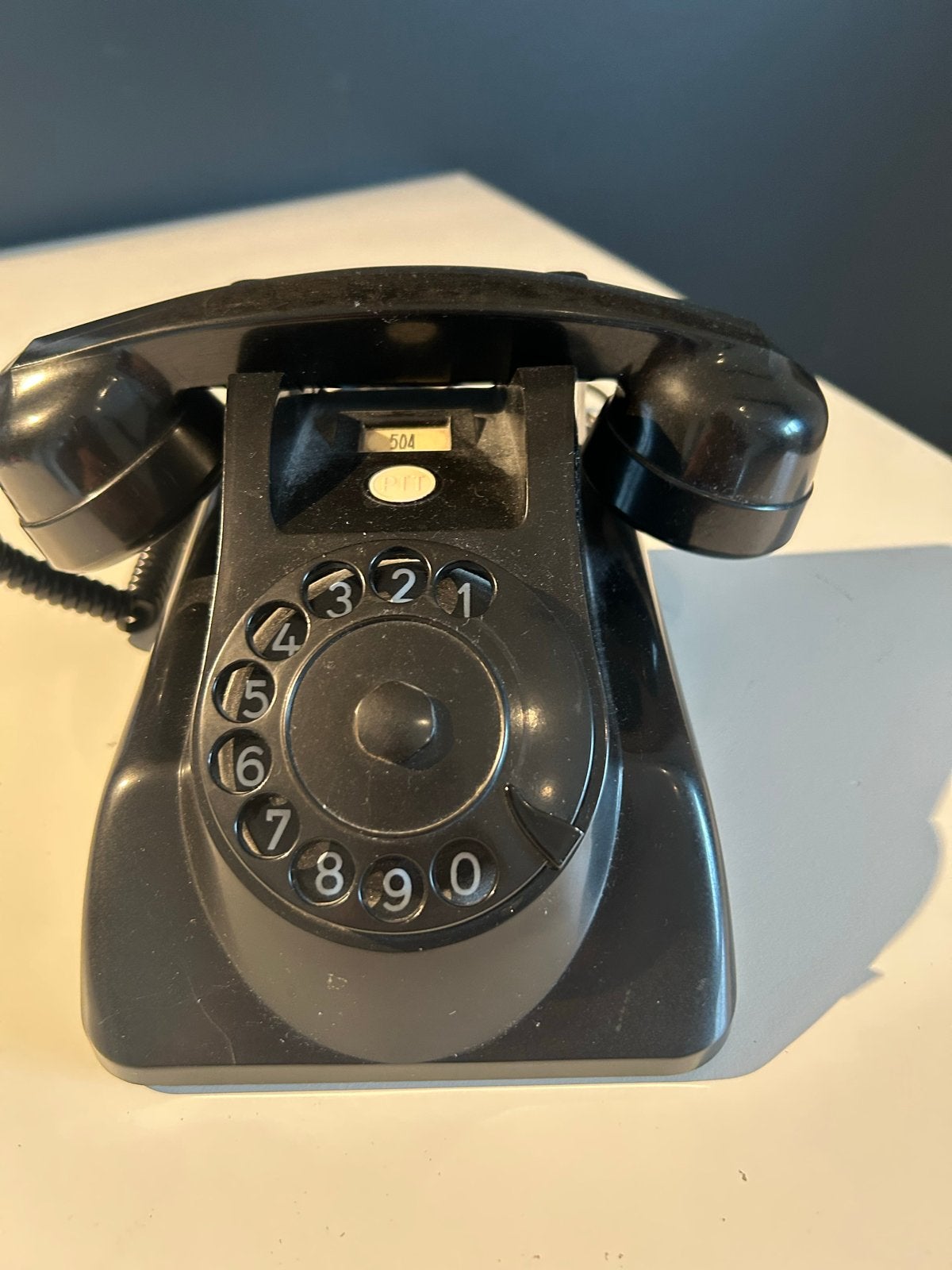 Vintage Bakelieten Telefoon - Klassiek Zwart Draaischijfmode, Ophalen
