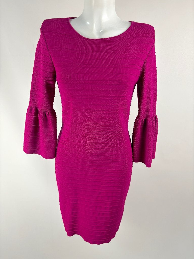 TED BAKER Roze stretch jurk  Maat 4 -  L - 40, Maat 42/44 (L), Ophalen of Verzenden, Zo goed als nieuw, Roze