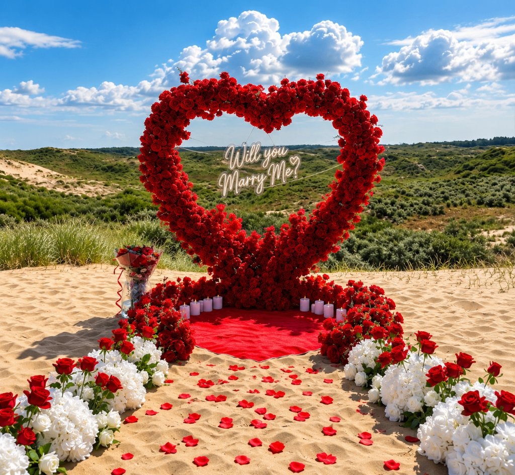 Romantische Rozen Decoratie voor Huwelijk of Verlovin, Hobby en Vrije tijd, Feestartikelen | Verhuur, Ophalen of Verzenden, Nieuw