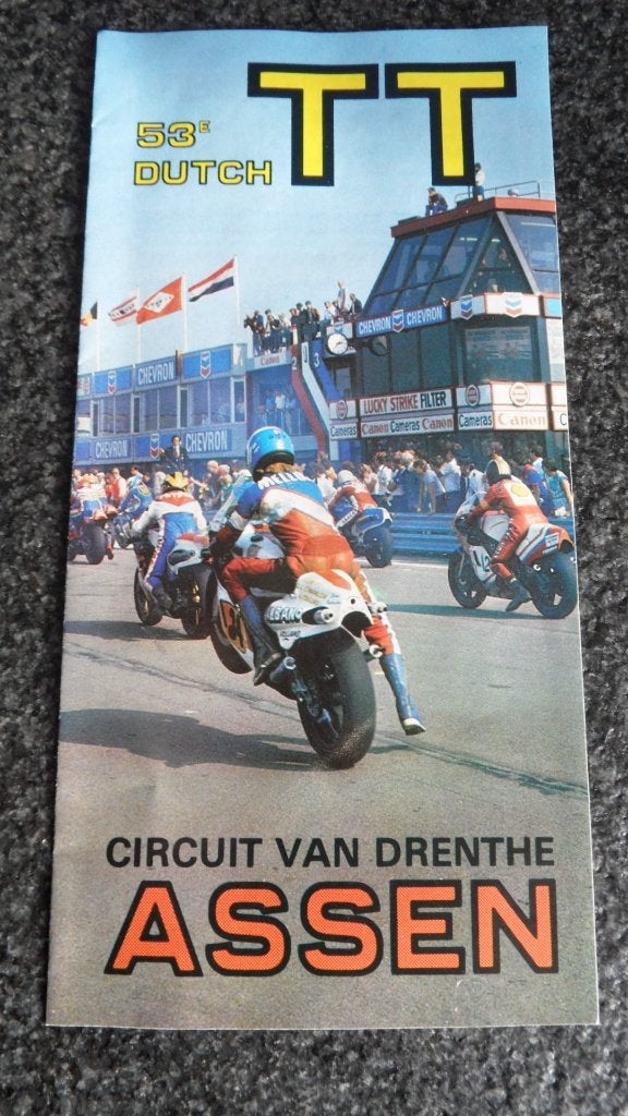 TT Assen 1983 motorwegrace flyer 53e Dutch TT, Verzenden, Zo goed als nieuw, Motoren