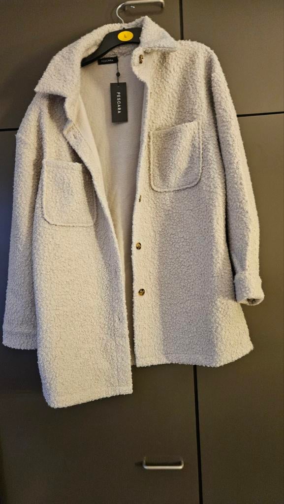 Pescara teddy jasje maat L, Kleding | Dames, Jassen | Winter, Ophalen of Verzenden, Nieuw, Beige