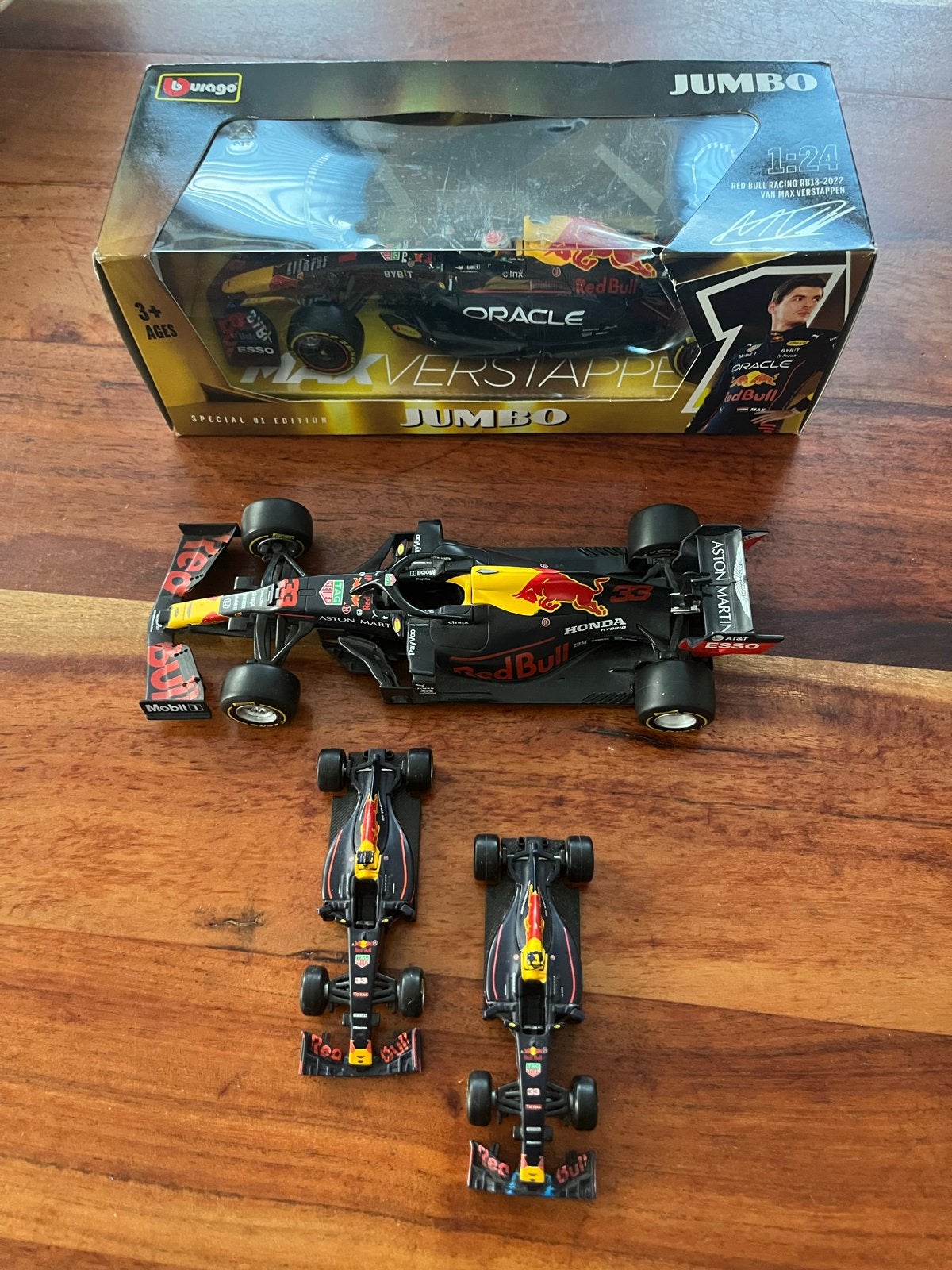 Max Verstappen oa 2016 Red Bull F1 race auto's - 4x Jumbo, Ophalen, Zo goed als nieuw, Auto