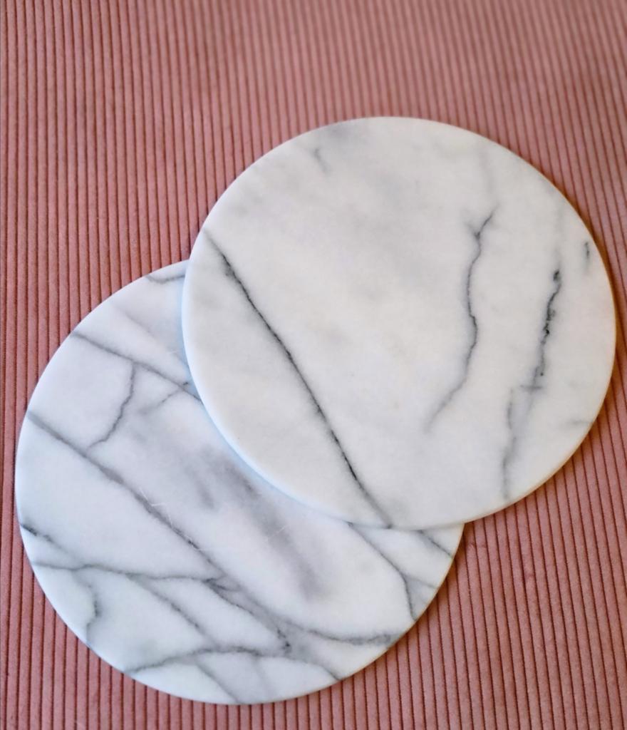 Marmeren onderzetters - 20 cm diameter, Ophalen, Zo goed als nieuw, Pot of Pan