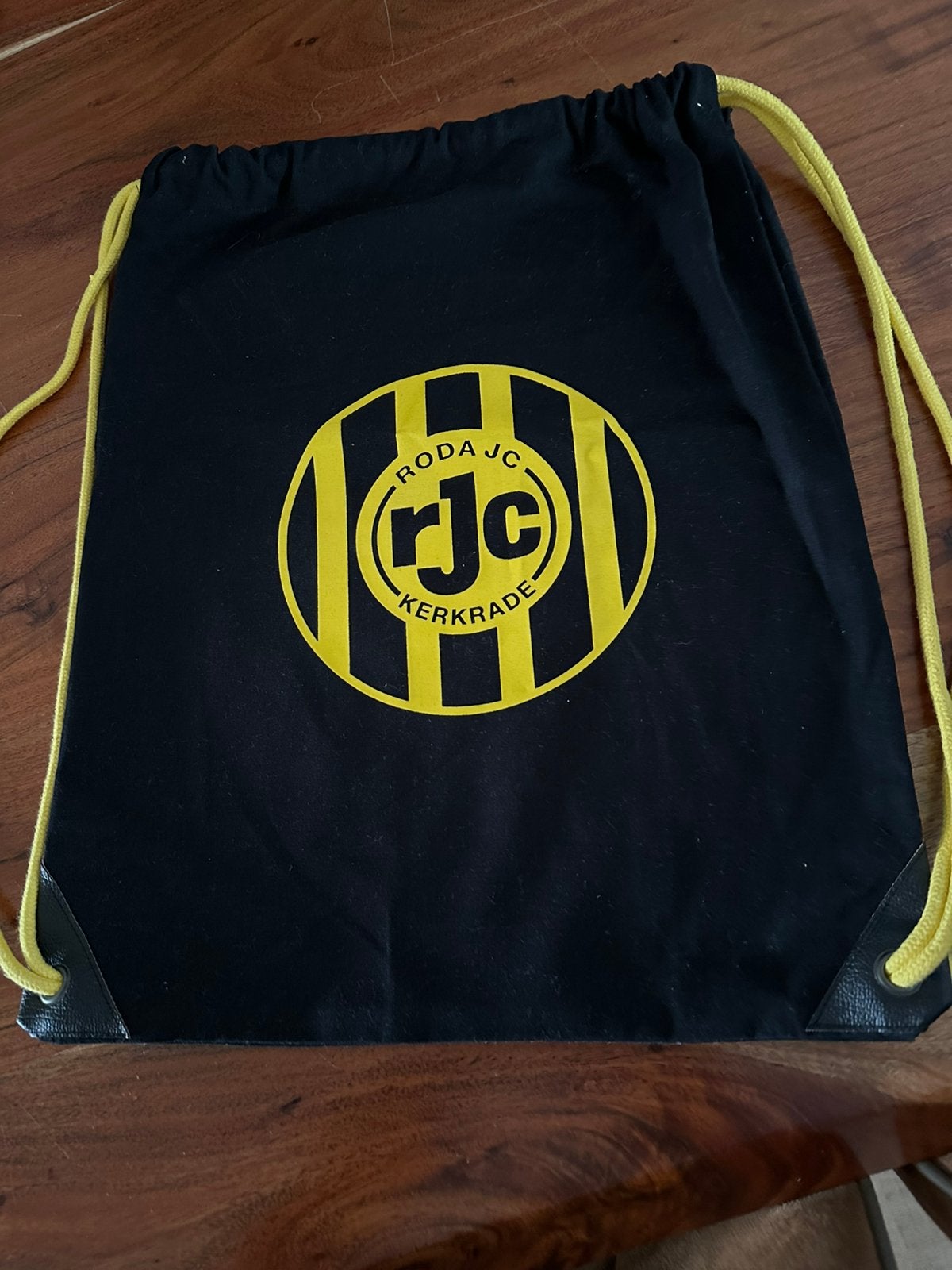 Stevige gymtas/rugzak Roda JC - Zwart/Geel (45x36 cm), Ophalen of Verzenden, Nieuw, Overige typen