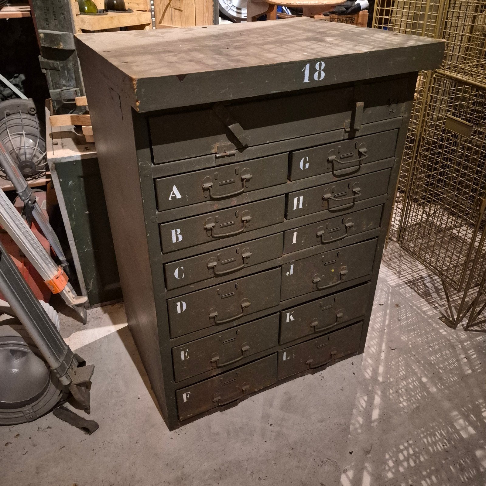 Werkplaatskast, ladenkast, Antiek en Kunst, Curiosa en Brocante, Ophalen