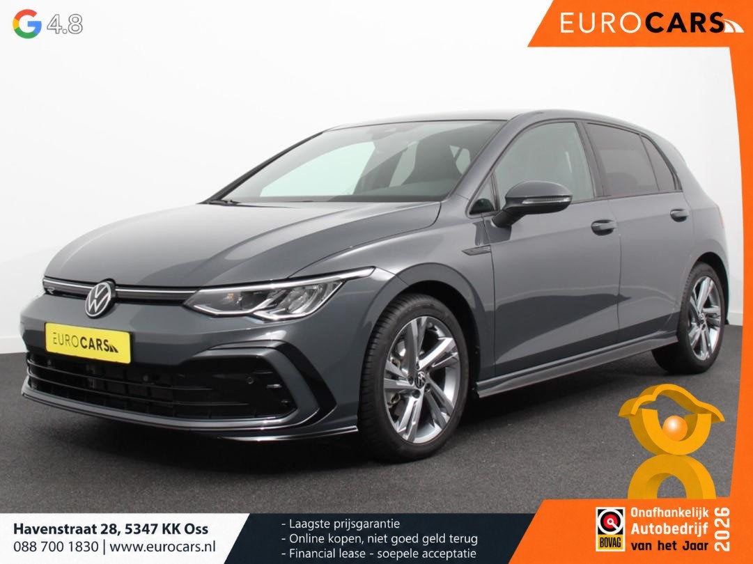 Volkswagen Golf 1.5 eTSI 150pk DSG R-Line DEMO ! Panorama da, Auto's, Stof, 4 cilinders, Bedrijf, 1500 kg