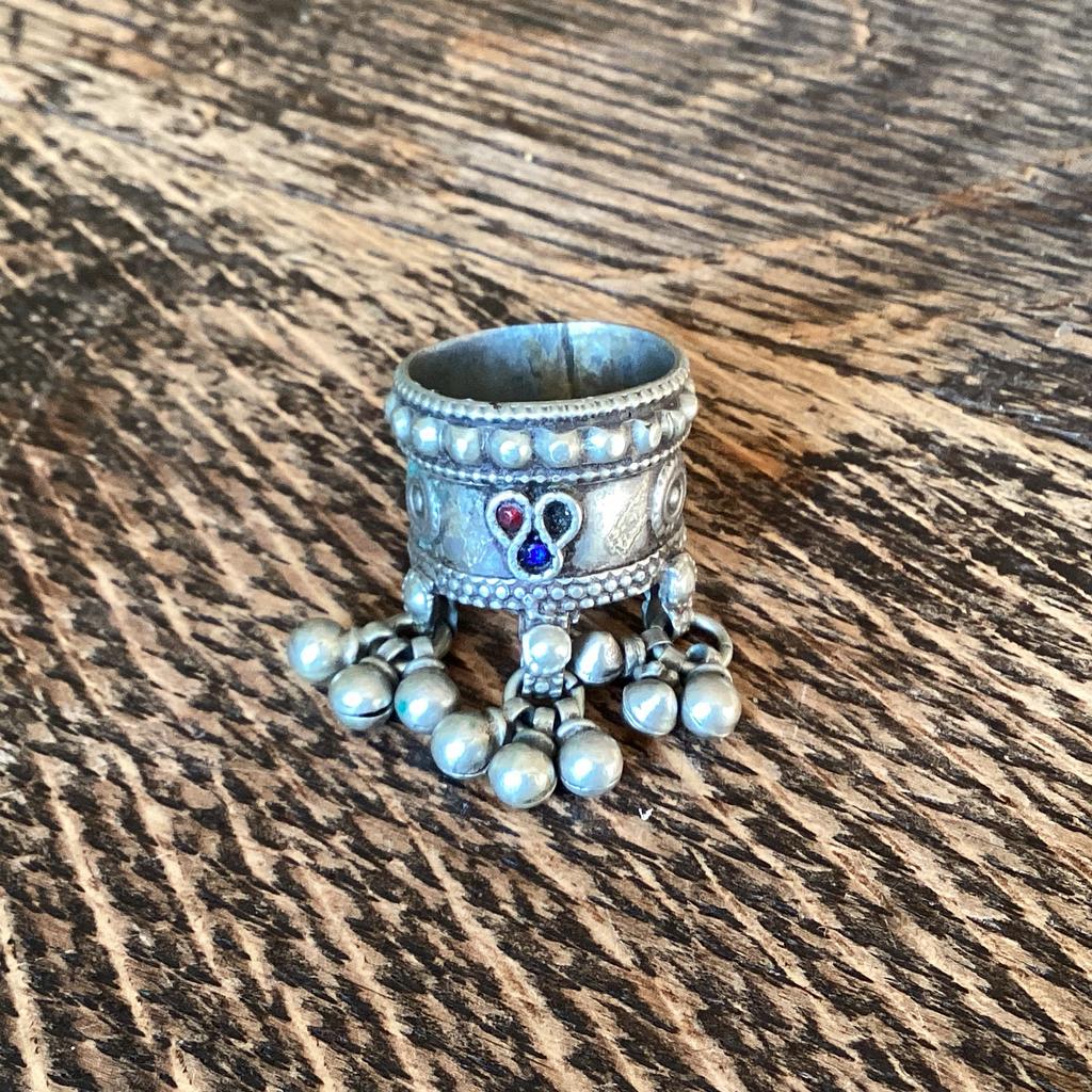 Kuchi ring met belletjes mt 19/20 voor, € 50, 19 tot 20, Ophalen of Verzenden, Zo goed als nieuw, Dame
