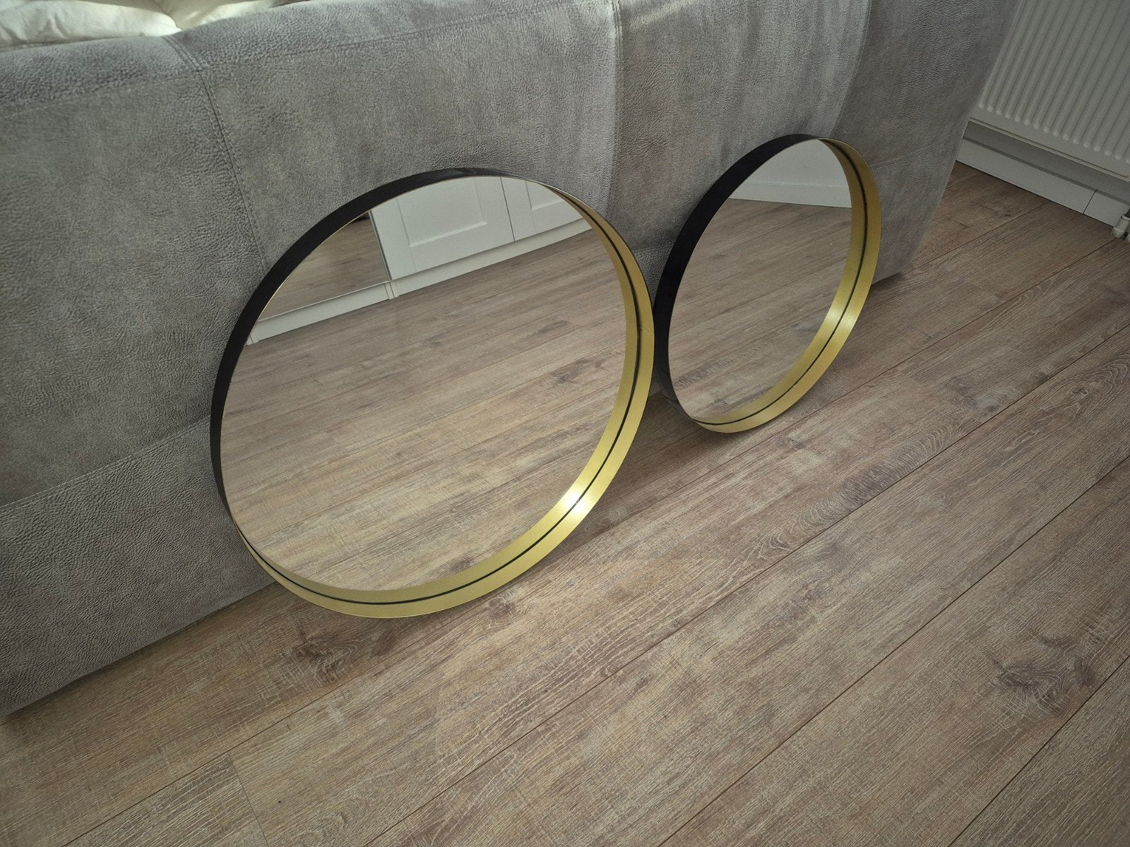 Ronde spiegels, Huis en Inrichting, Woonaccessoires | Spiegels, Ophalen, Rond, 50 tot 75 cm, Minder dan 100 cm