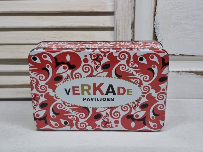 Verkade blikje, Zaans museum, Zaanse schans, Verzamelen, Ophalen of Verzenden, Gebruikt, Koek(jes), Verkade