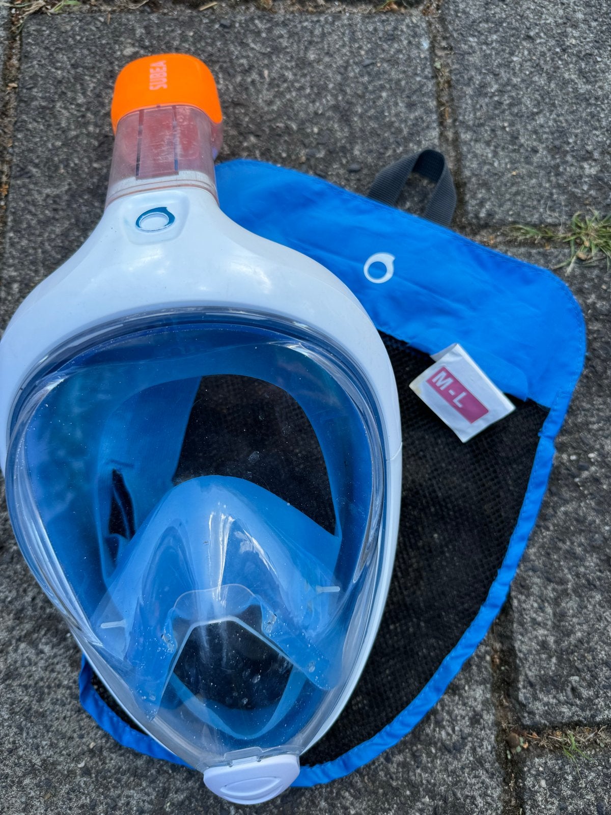 Snorkelmasker - Volgelaatsmasker M-L, Ophalen of Verzenden, Gebruikt, Snorkelmasker
