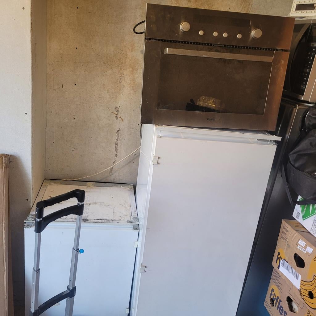 Inbouw- koelkast, combi-magnetron oven en diepvries -, Huis en Inrichting, Keuken | Complete keukens, Ophalen, Gebruikt, Hoekkeuken