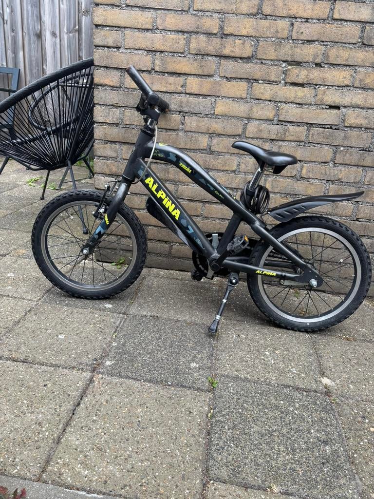 Alpina kinderfiets, Ophalen, Terugtraprem, Staal, 16 tot 20 inch