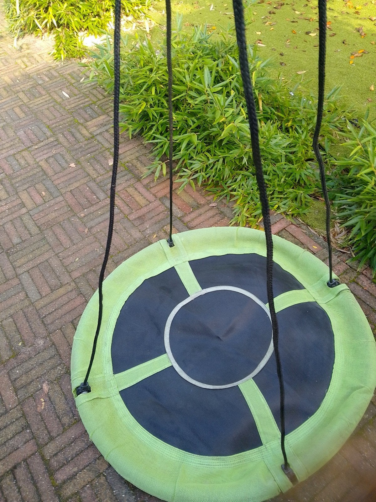 Groene en zwarte schommelschotel voor buiten, Ophalen, Gebruikt, Schommel