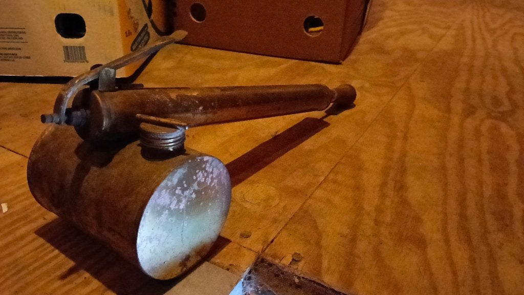 Koperen spuit, Antiek en Kunst, Ophalen of Verzenden, Koper