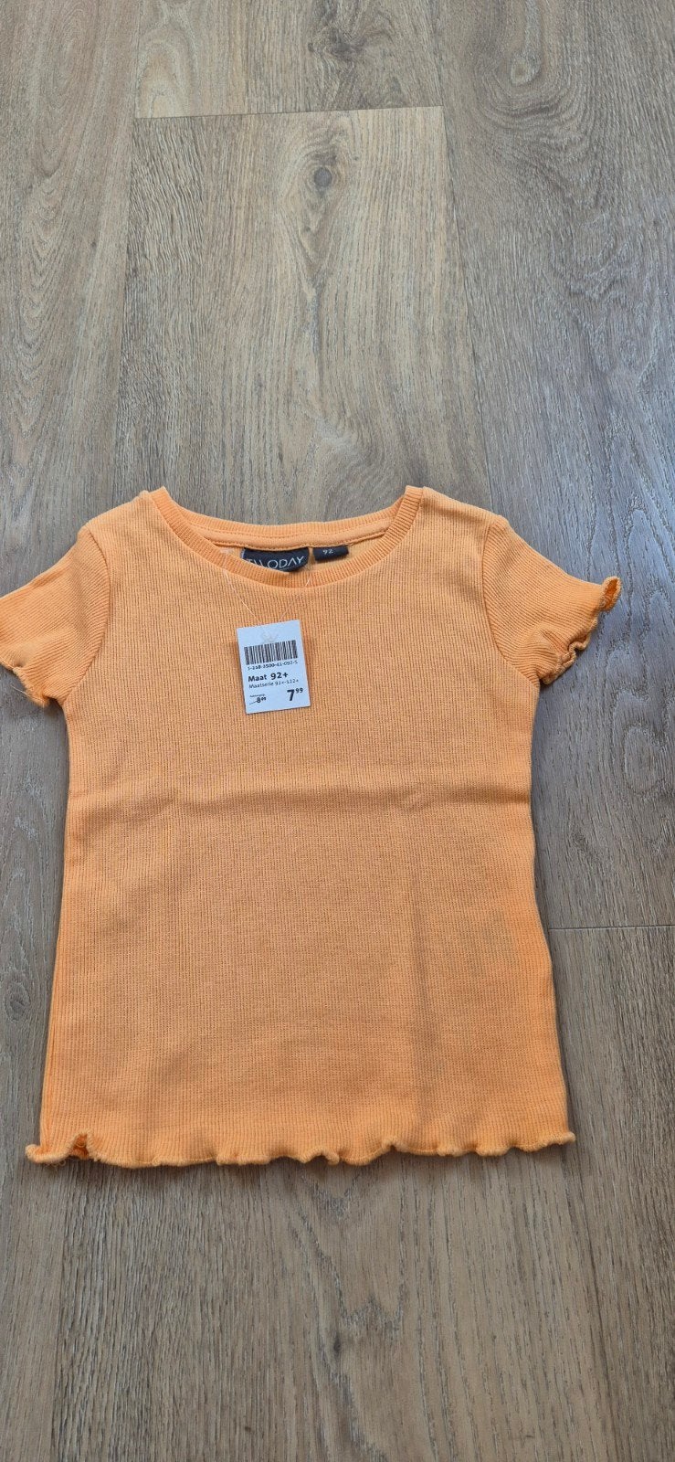 Oranje rib shirtje, twoday, maat 92, nieuw, Kinderen en Baby's, Kinderkleding | Maat 92, Meisje, Nieuw, Ophalen of Verzenden, Shirt of Longsleeve