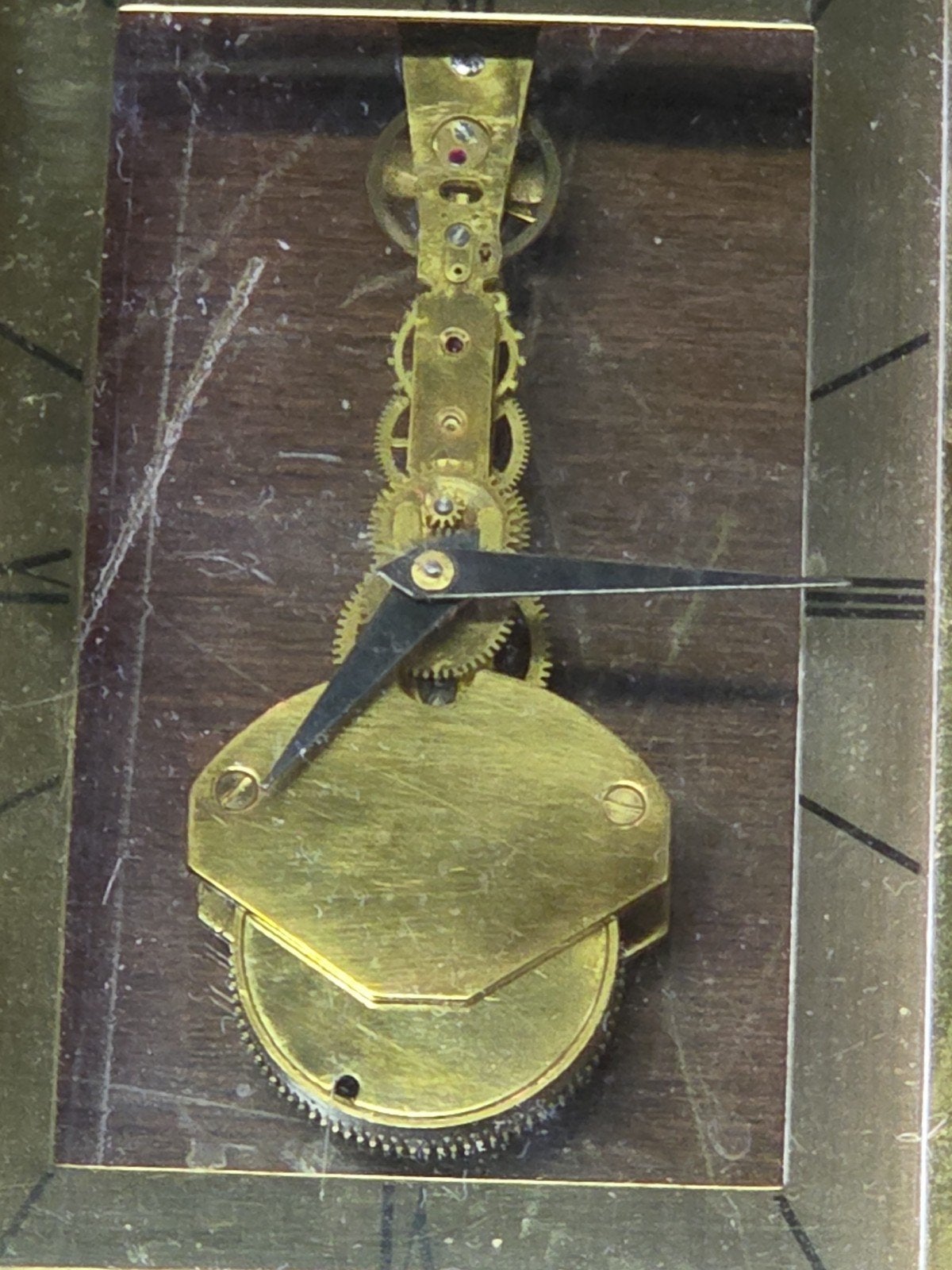 Vintage mechanische klok skelet