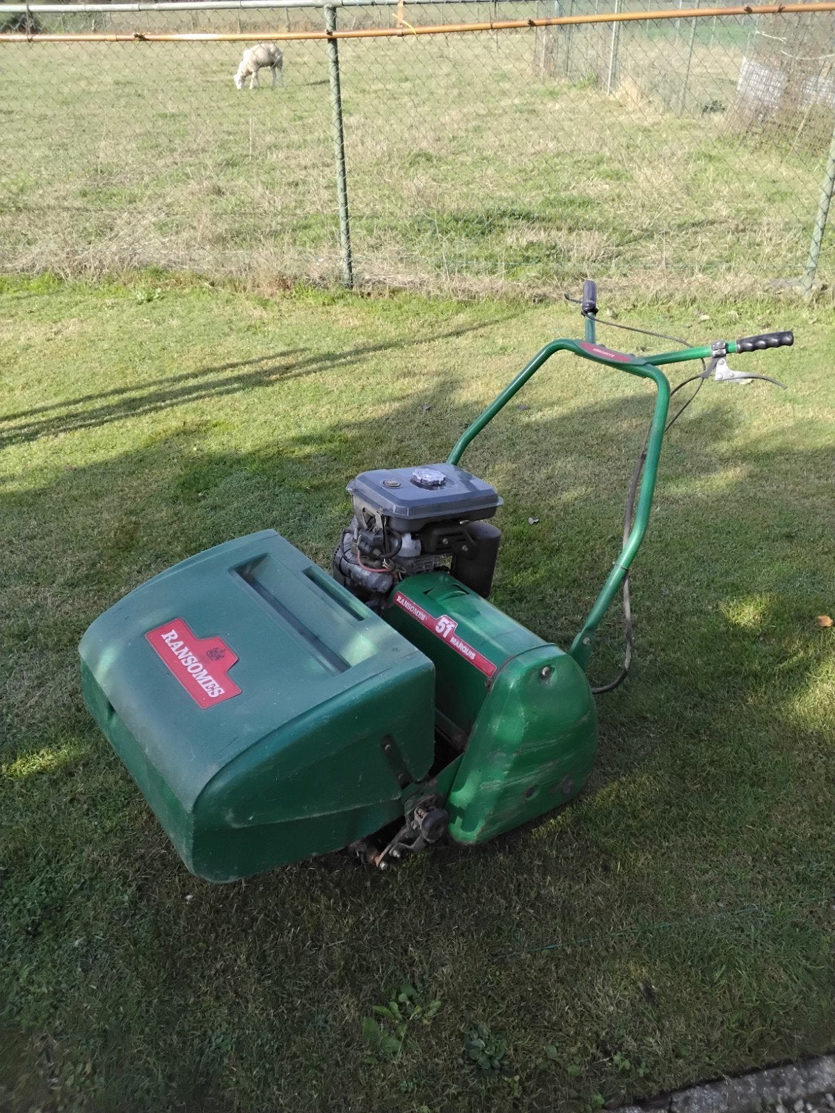 grasmaaier te koop, Tuin en Terras, Ophalen, Gebruikt, Ransomes (John Deere), Benzine-grasmaaier