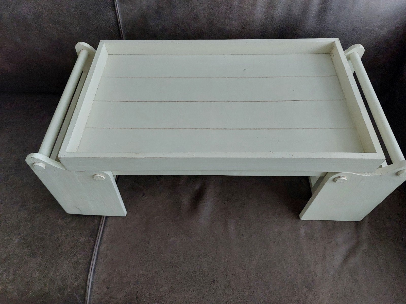 Houten dienblad / bedtafel, Huis en Inrichting, Ophalen, Gebruikt, Dienblad, Rechthoekig