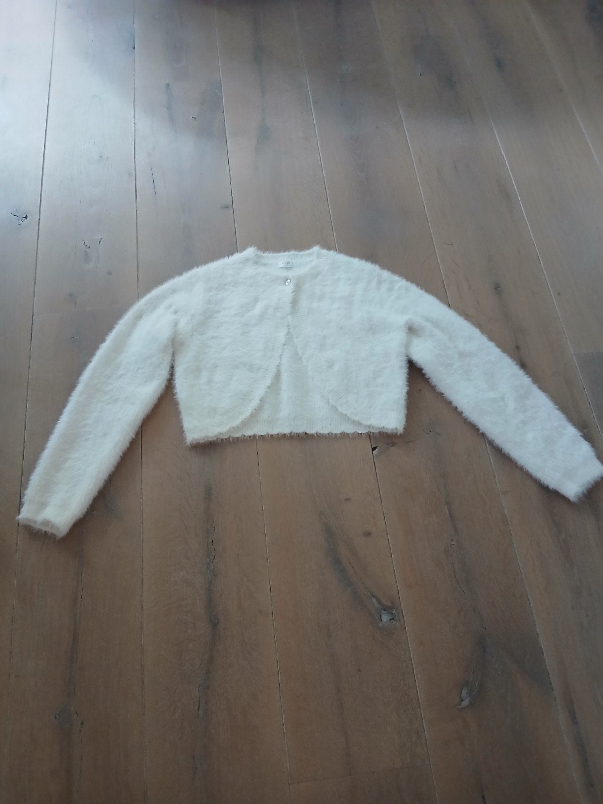 NEXT wit pluizig bolero vestje, maat 134/140, Kinderen en Baby's, Kinderkleding | Maat 134, Ophalen of Verzenden, Zo goed als nieuw