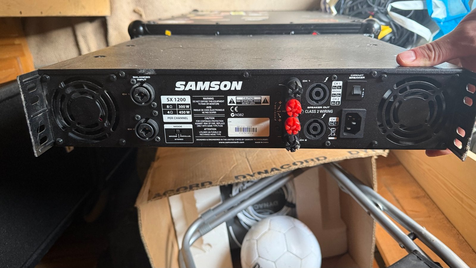 Samson SX1200 Stereo Eindversterker - 1200 Watt, Ophalen, Gebruikt, 1000 watt of meer, P.A.