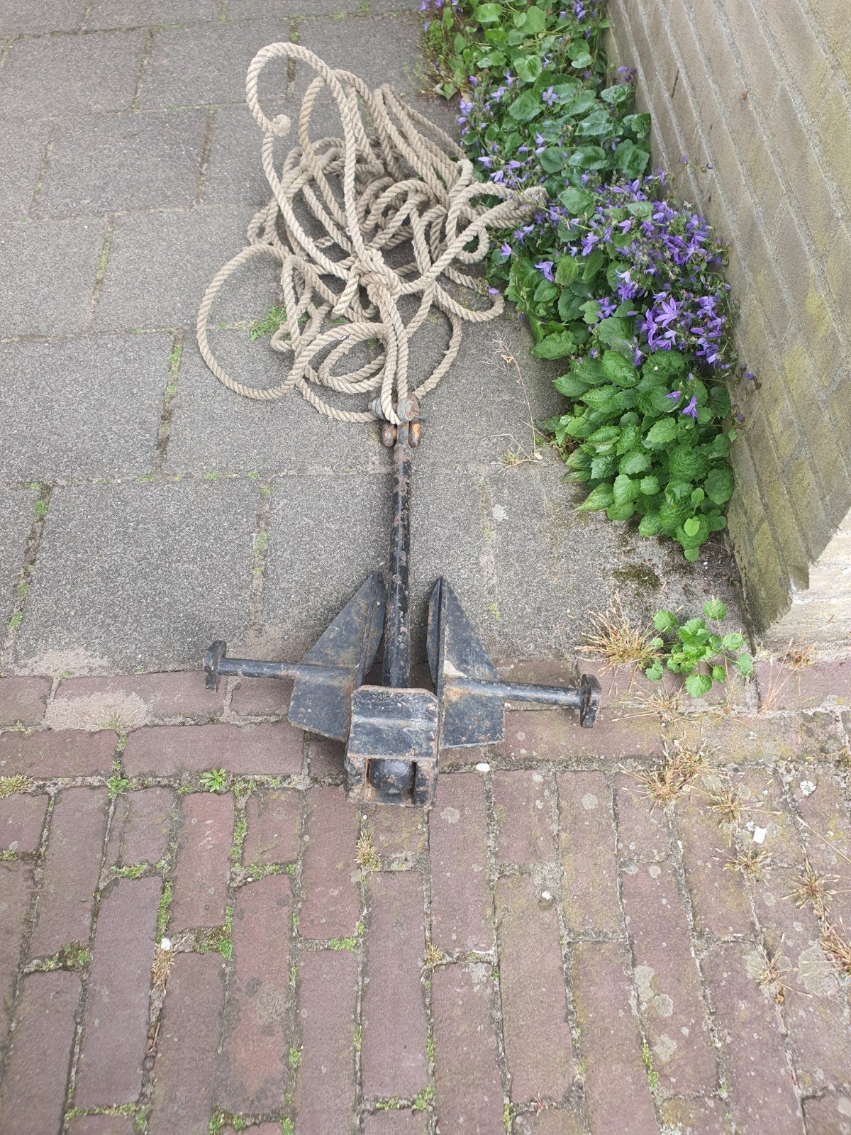 Anker met touw - 60 cm lang, Ophalen of Verzenden, Gebruikt, Overige typen