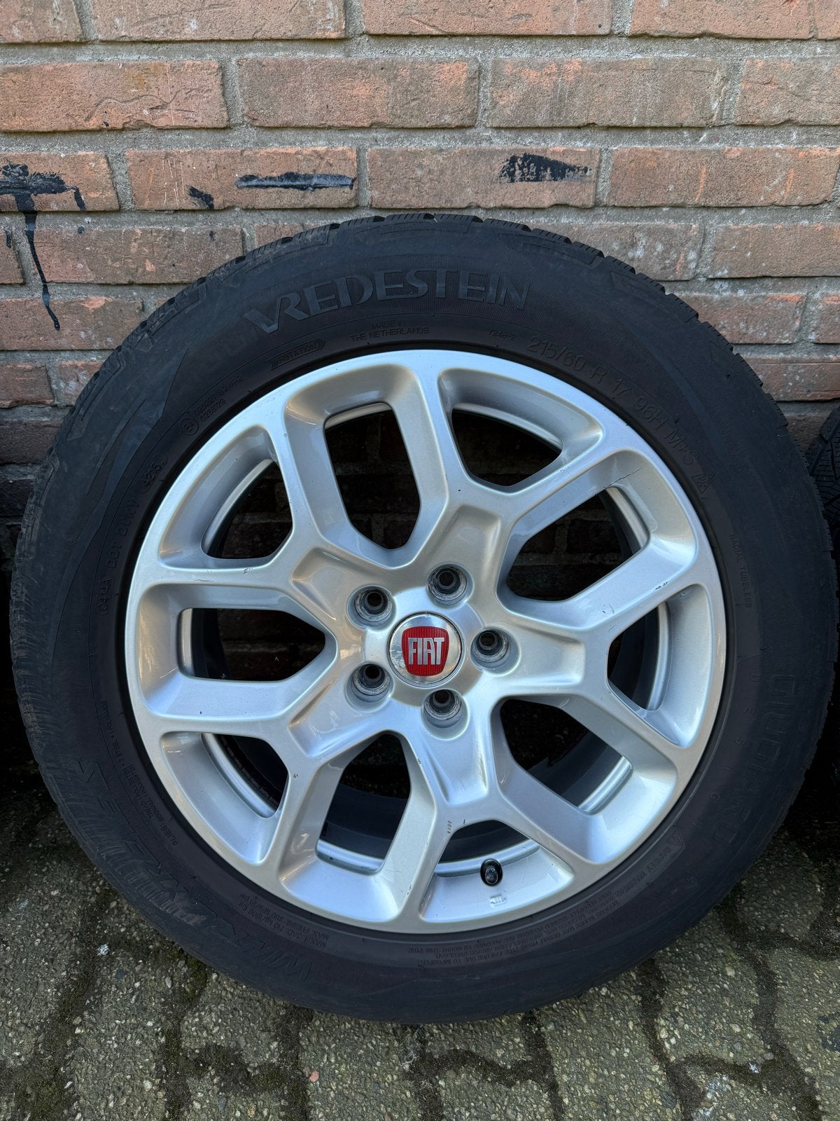 Aluminium velgen Fiat 500X Jeep Renegade winterbanden, Auto-onderdelen, Ophalen, Banden en Velgen, 17 inch, Winterbanden