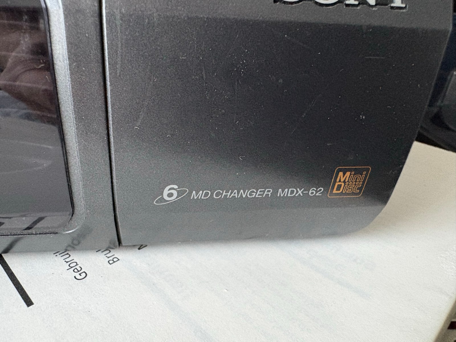 Sony MDX-62 6 MD Changer Minidisc-speler, Ophalen of Verzenden, Minidisc-speler