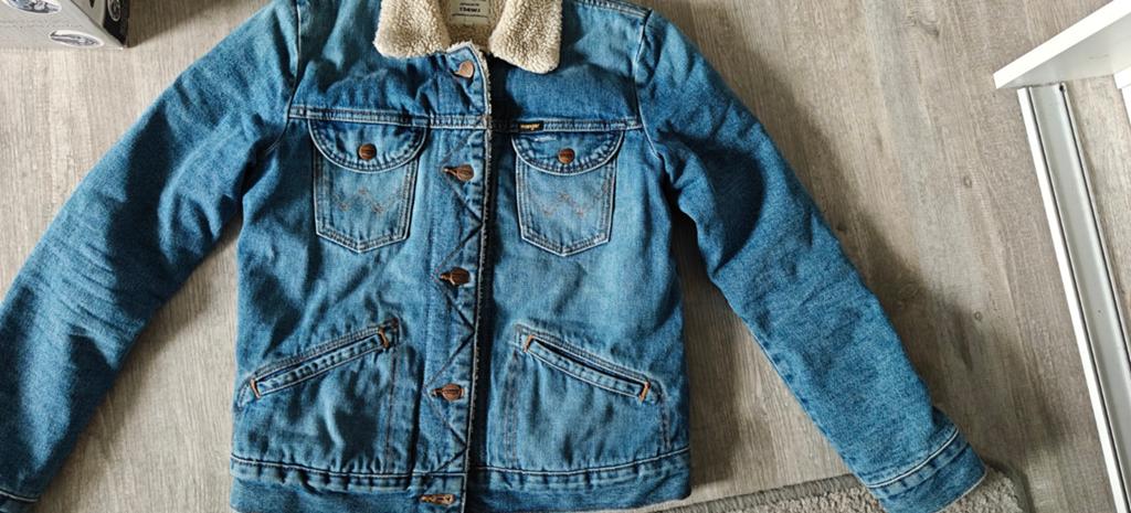 Wrangler spijkerjas dames maat XS, Blauw, Maat 34 (XS) of kleiner, Gedragen, Wrangler