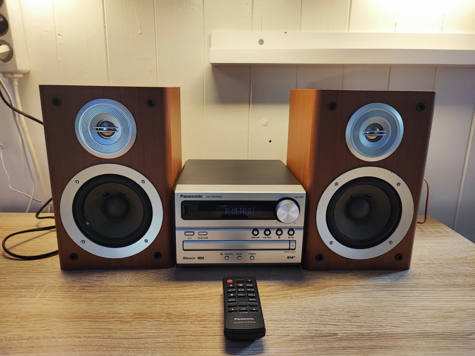 Panasonic SA-PM250 HiFi Set + LXS-U250 Speakers & Afstandsbe, Zo goed als nieuw, Microset, Cd-speler, Ophalen