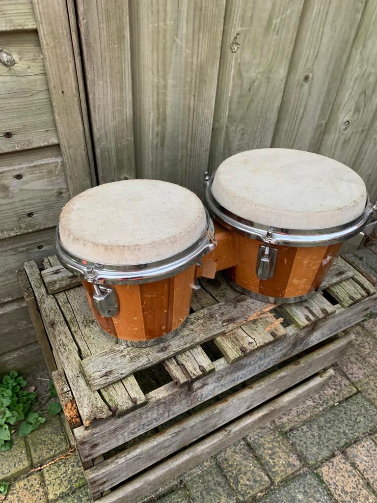 2 bongo bongo in 1 koop, Muziek en Instrumenten, Verzenden, Zo goed als nieuw, Trommel