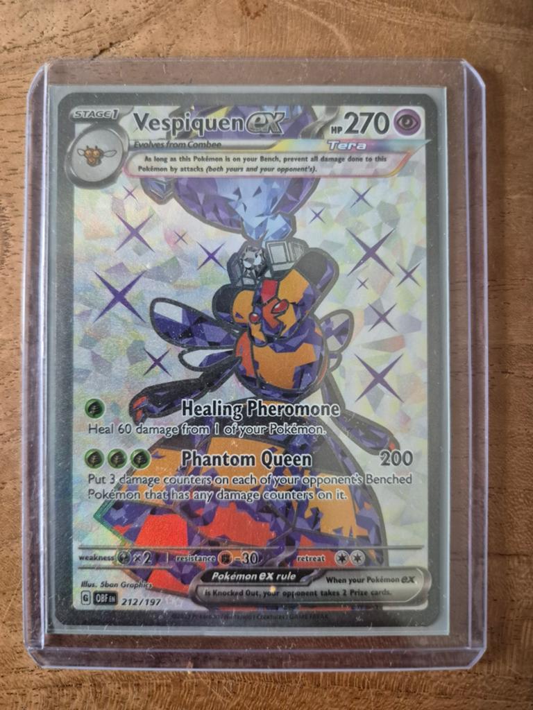 Pokemonkaart Vespiquen EX, Ophalen of Verzenden, Nieuw, Losse kaart, Foil