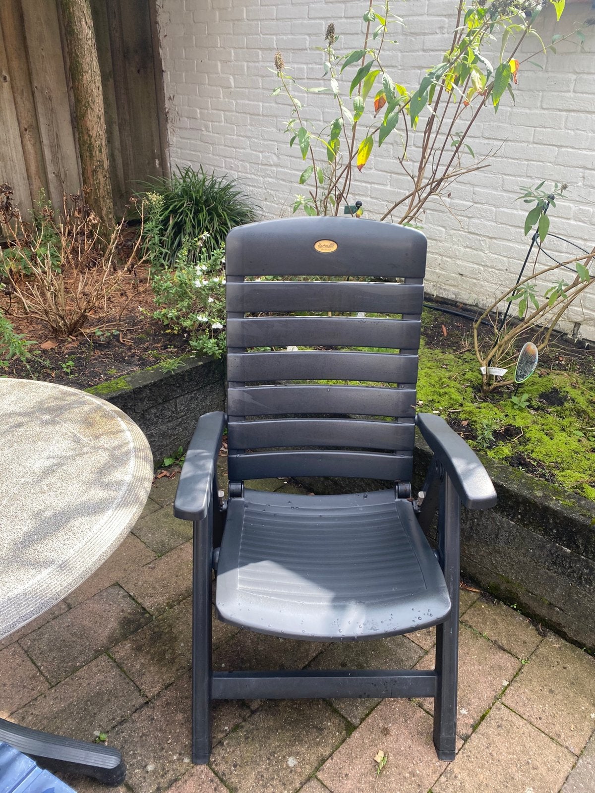 Hartman tuinset (ovalen tafel, 4 stoelen, 2 hockers), Ophalen, 4 zitplaatsen, Kunststof, Gebruikt