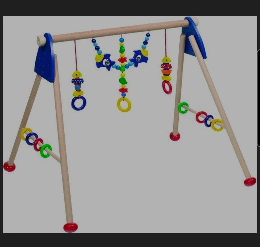 Heimess houten babygym met vissen - zo goed als nieuw, Ophalen of Verzenden, Zo goed als nieuw, Babygym